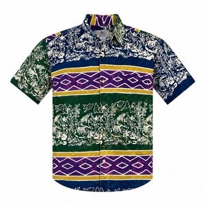 The Territory Ahead Button Up Aztec Tribal Fish Abstract Men's L Cotton‎ Shirt